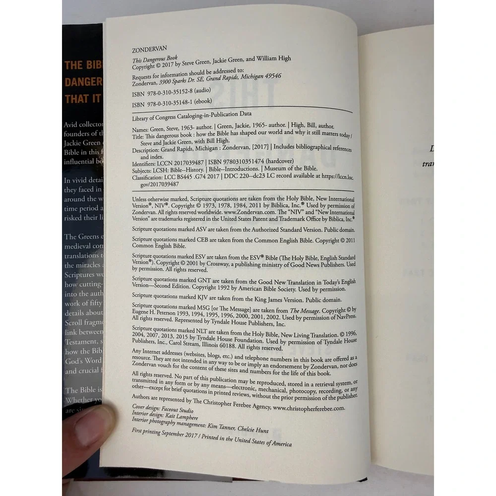 This Dangerous Book Steve Jackie Green Hardcover‎ 2017 Museum of the Bible